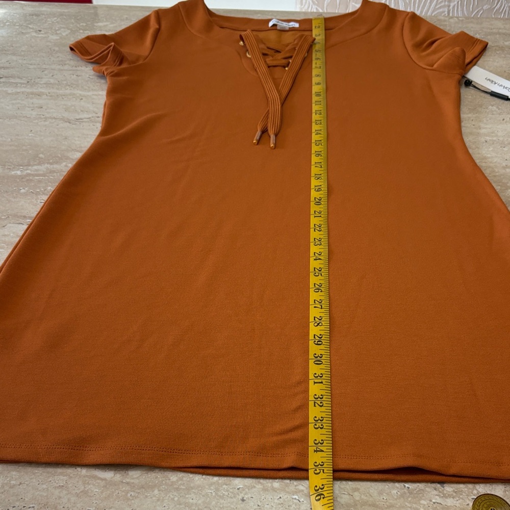 Michael Kors Rust Lace-Up Dress-NWT - Picture 10 of 13